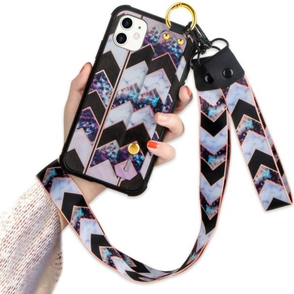 iPhone 11 Case Geometric Aztec Black Rose Gold